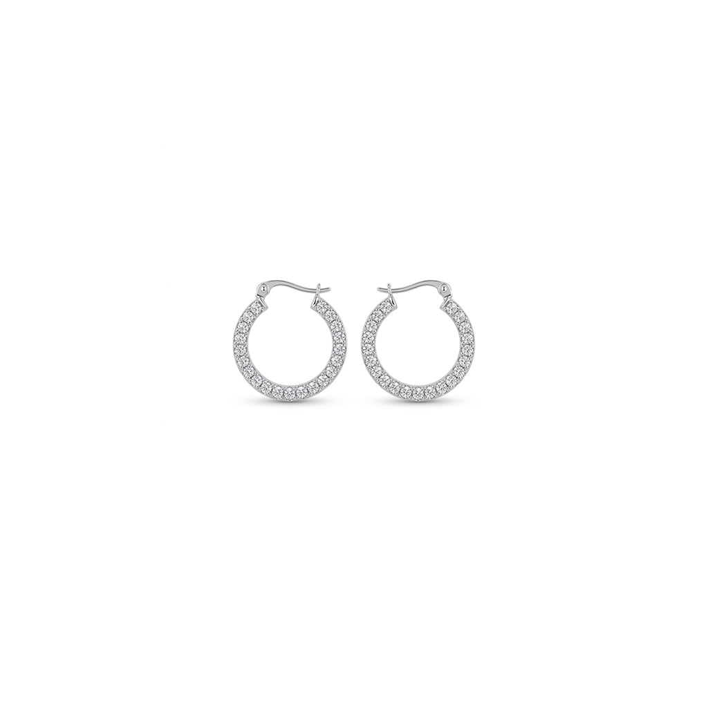 Silver Swirl Hoops