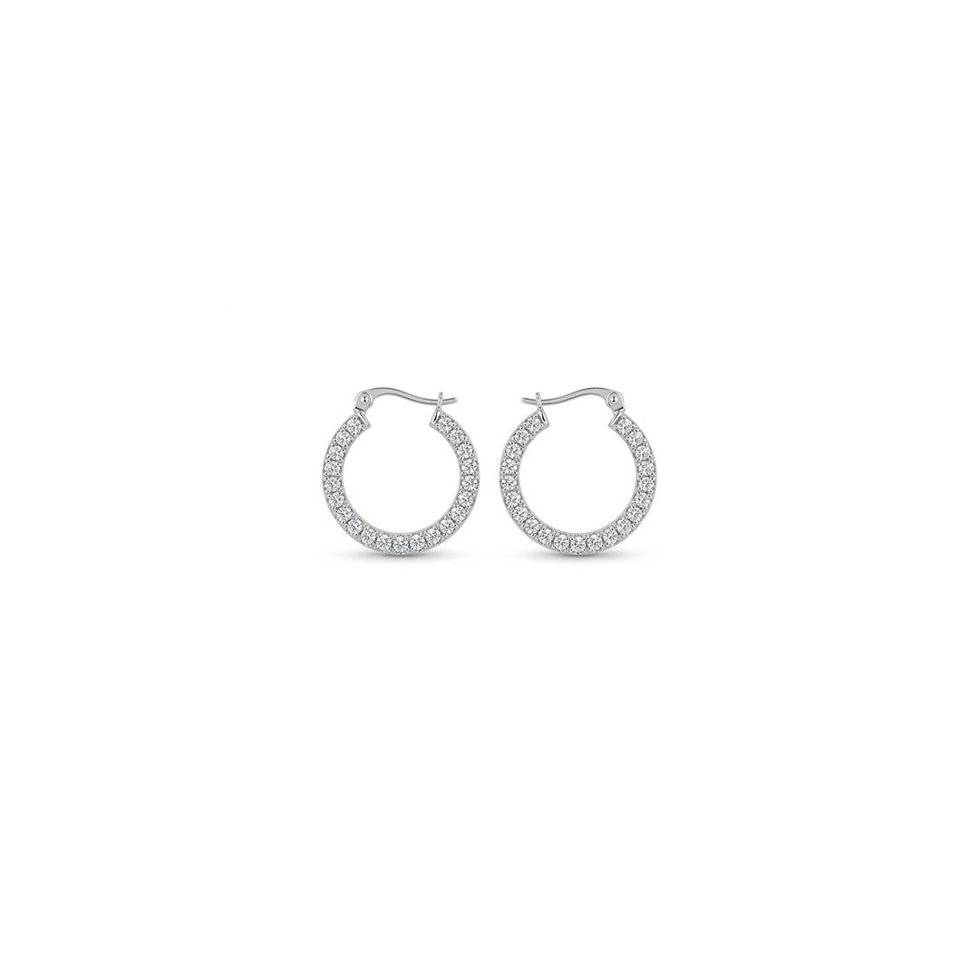 Silver Swirl Hoops