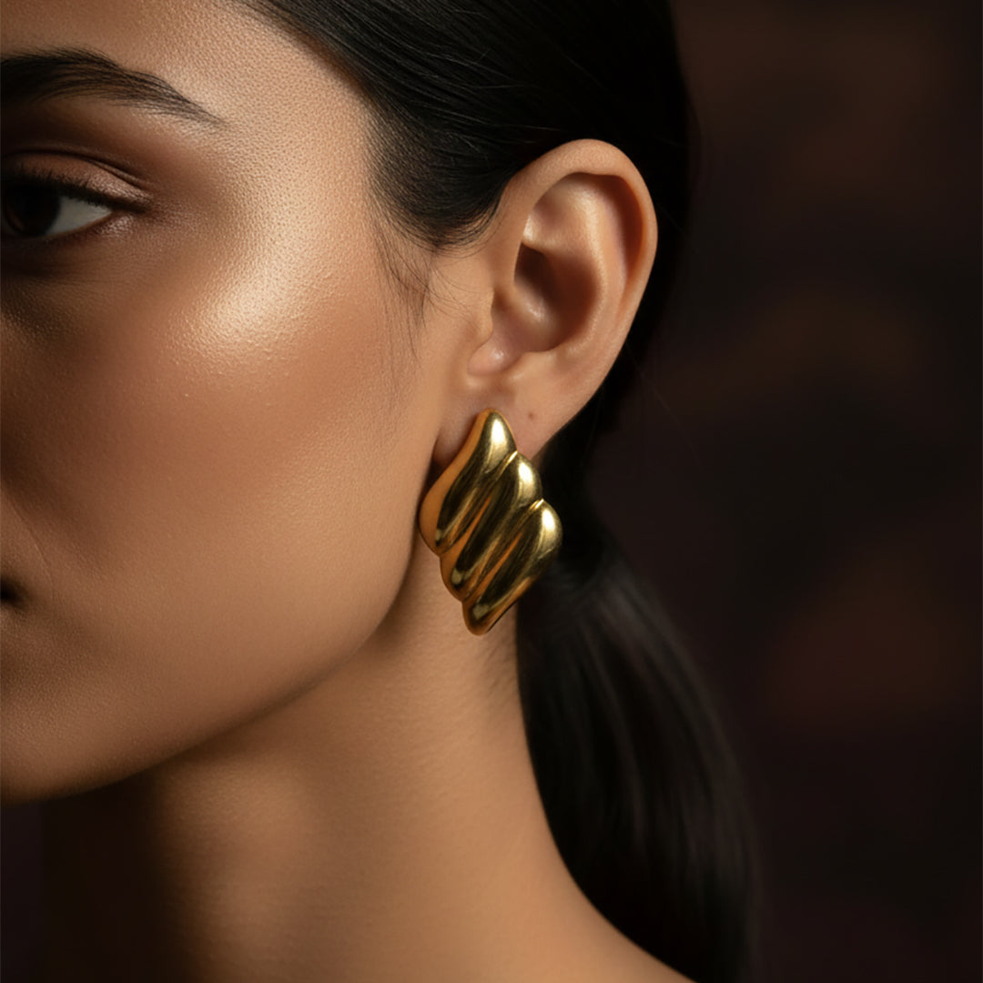 Golden Ripple Earrings