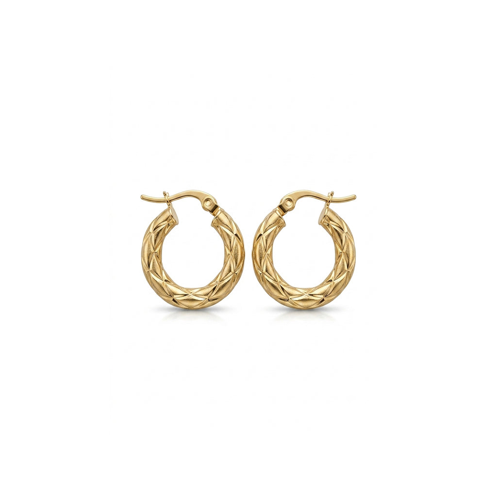 Golden Leaf Hoops