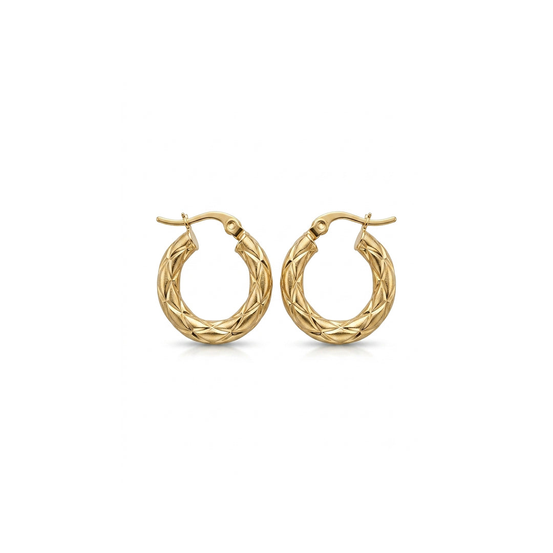 Golden Leaf Hoops
