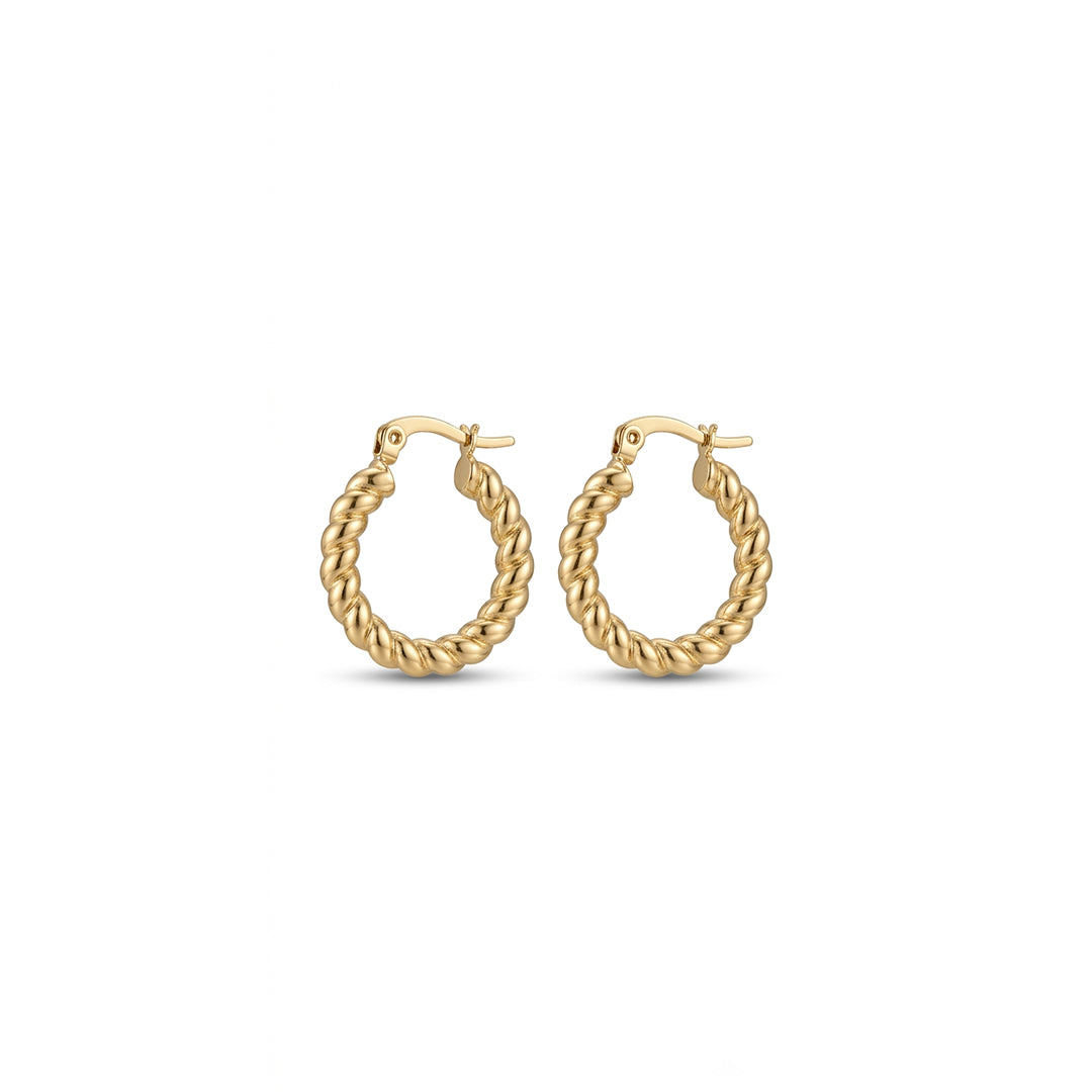 Gold Swirl Hoops
