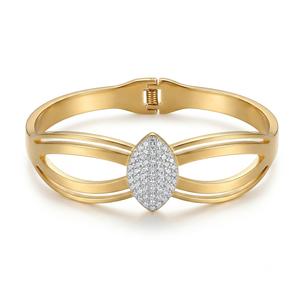 Marquise Crystal Pavé Cuff