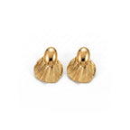 Pleated Shell Earrings