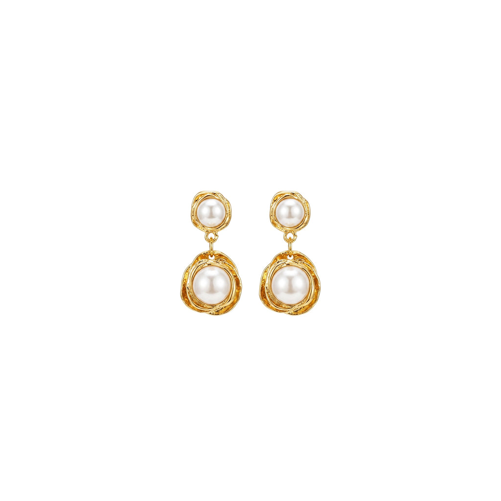 Pearl Nest Drop Earrings