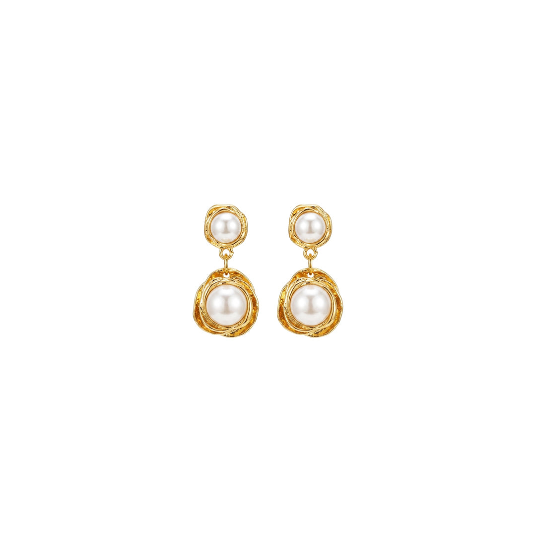 Pearl Nest Drop Earrings