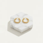 Gold Swirl Hoops