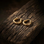 Golden Leaf Hoops