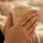 Golden Ribbon Ring