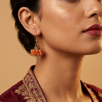 Mini Pearl Jhumki Golden Base