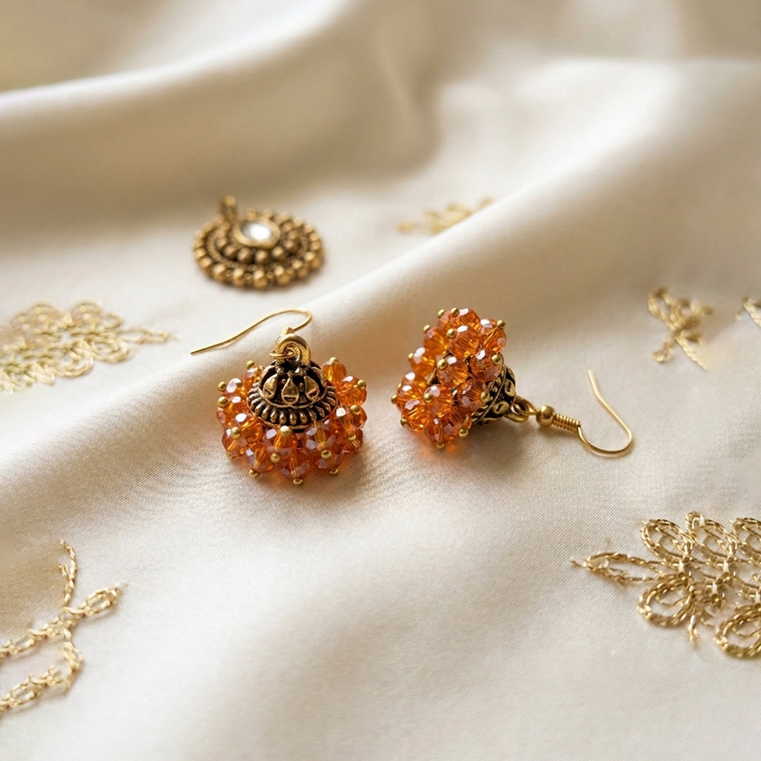 Mini Pearl Jhumki Golden Base