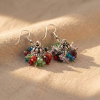 Mini Pearl Jhumkies Silver Base