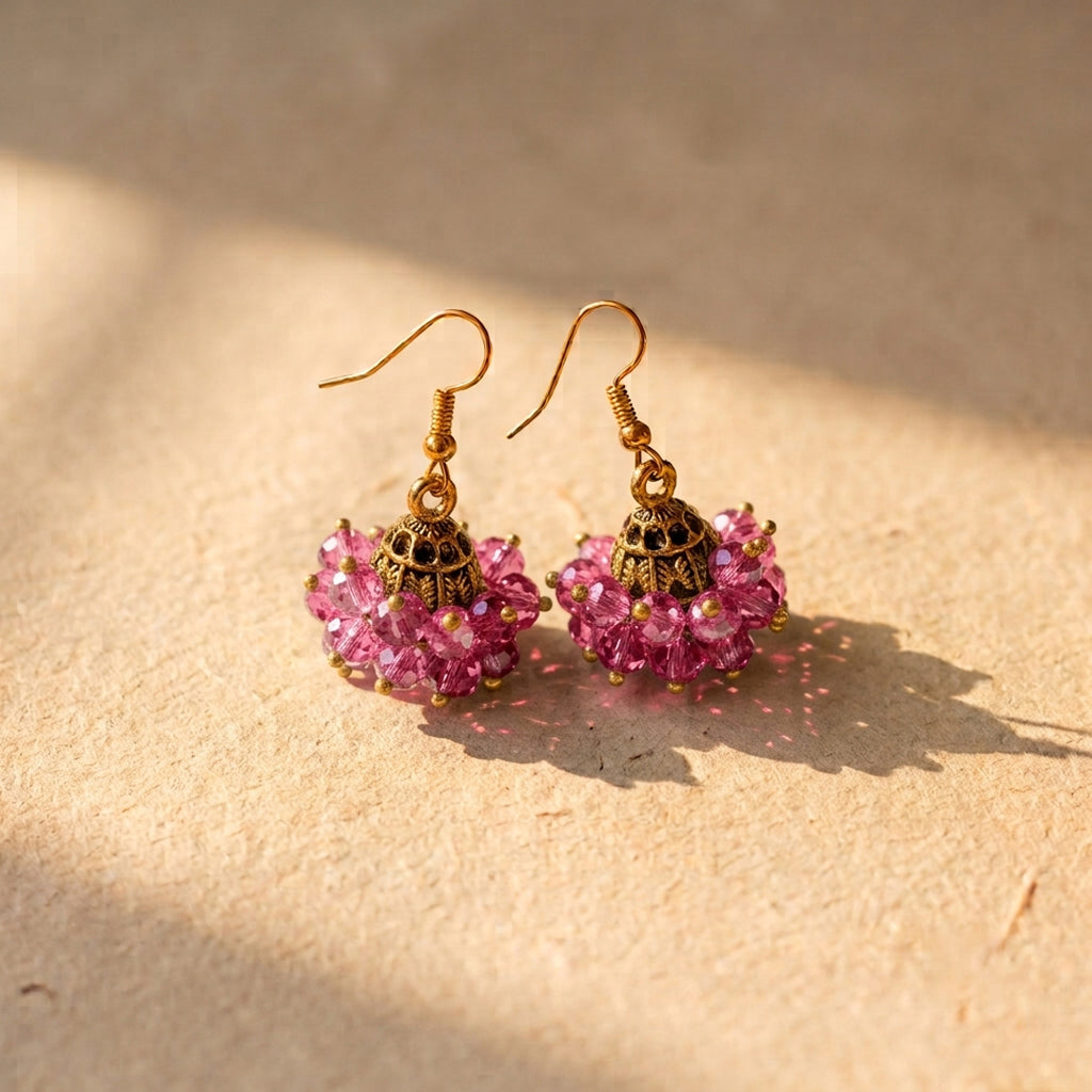 Mini Pearl Jhumki Golden Base
