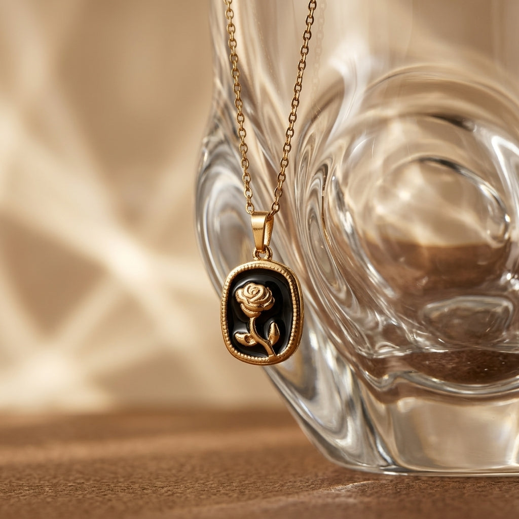 Midnight Rose Pendant