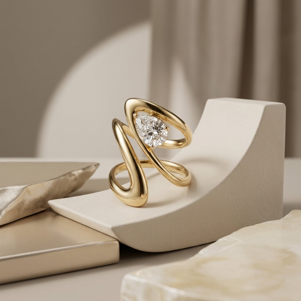 Golden Twist Ring