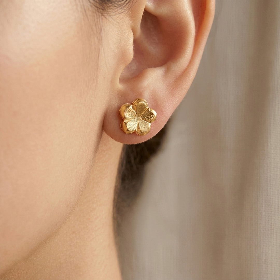 Mini Gold Flower Studs