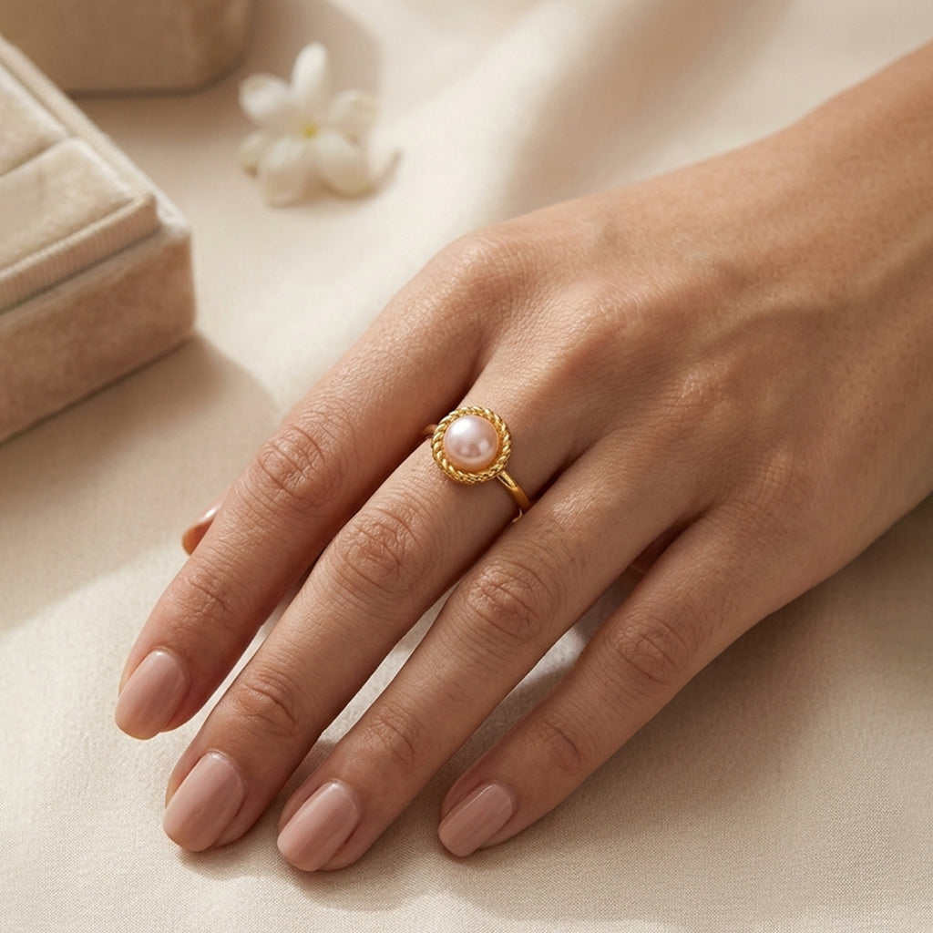 Orbit Pearl Ring