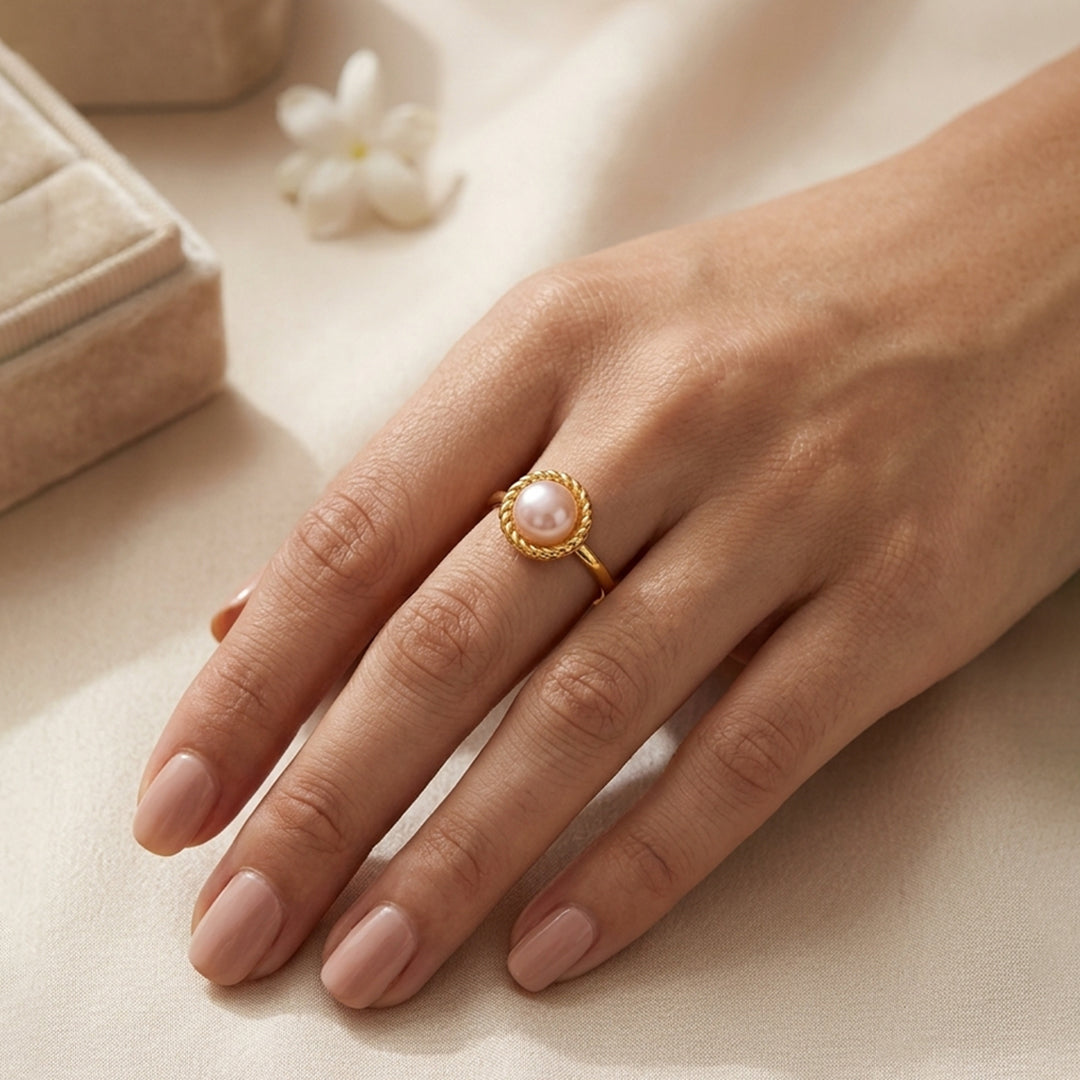 Orbit Pearl Ring