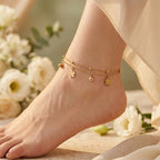 Double Chain Clover Anklet