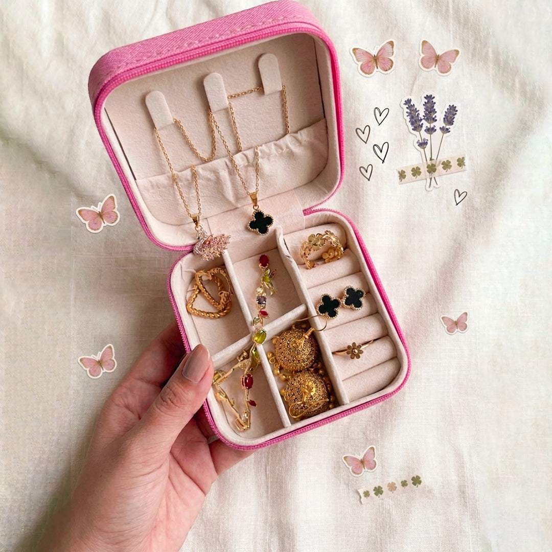 Blush Bloom Mini Jewelry Case